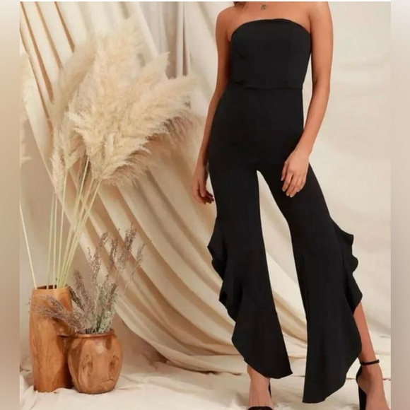 Lulus Pants - Lulu’s XL After Midnight Strapless Black Jumpsuit